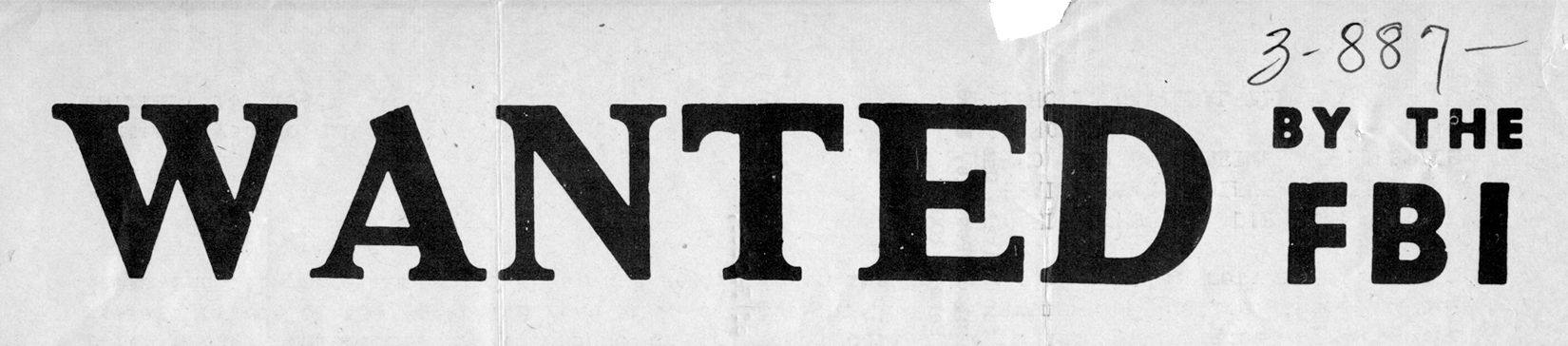 FBI wanted flyer